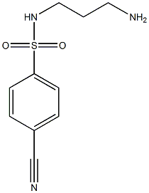 N-(3-aminopropyl)-4-cyanobenzene-1-sulfonamide Struktur