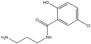 N-(3-aminopropyl)-5-chloro-2-hydroxybenzamide Struktur