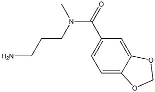 N-(3-aminopropyl)-N-methyl-2H-1,3-benzodioxole-5-carboxamide Struktur