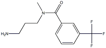 N-(3-aminopropyl)-N-methyl-3-(trifluoromethyl)benzamide Struktur