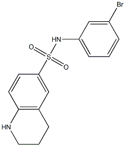 N-(3-bromophenyl)-1,2,3,4-tetrahydroquinoline-6-sulfonamide Struktur