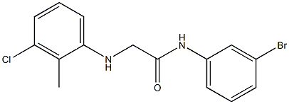 N-(3-bromophenyl)-2-[(3-chloro-2-methylphenyl)amino]acetamide Struktur