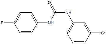 N-(3-bromophenyl)-N'-(4-fluorophenyl)urea Struktur