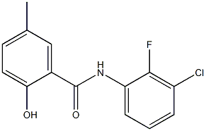 N-(3-chloro-2-fluorophenyl)-2-hydroxy-5-methylbenzamide Struktur