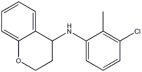 N-(3-chloro-2-methylphenyl)-3,4-dihydro-2H-1-benzopyran-4-amine Struktur