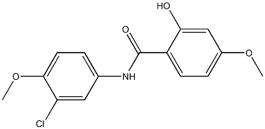 N-(3-chloro-4-methoxyphenyl)-2-hydroxy-4-methoxybenzamide Struktur