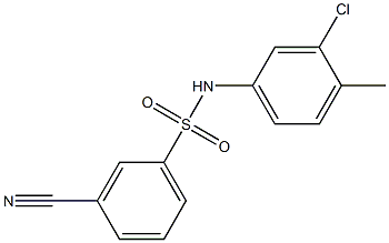 N-(3-chloro-4-methylphenyl)-3-cyanobenzene-1-sulfonamide Struktur