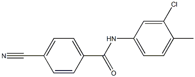 N-(3-chloro-4-methylphenyl)-4-cyanobenzamide Struktur