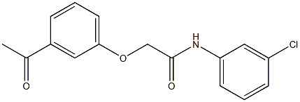 N-(3-chlorophenyl)-2-(3-acetylphenoxy)acetamide Struktur