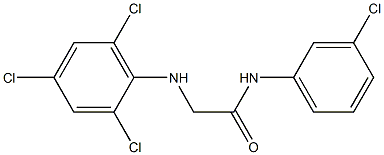 N-(3-chlorophenyl)-2-[(2,4,6-trichlorophenyl)amino]acetamide Struktur