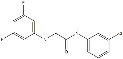 N-(3-chlorophenyl)-2-[(3,5-difluorophenyl)amino]acetamide Struktur