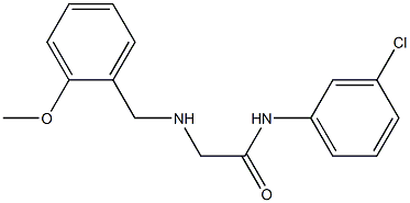 N-(3-chlorophenyl)-2-{[(2-methoxyphenyl)methyl]amino}acetamide Struktur