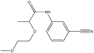 N-(3-cyanophenyl)-2-(2-methoxyethoxy)propanamide Struktur