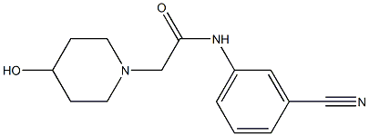 N-(3-cyanophenyl)-2-(4-hydroxypiperidin-1-yl)acetamide Struktur