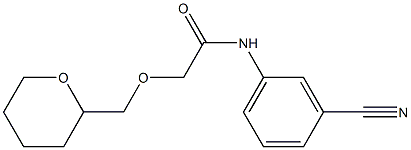 N-(3-cyanophenyl)-2-(oxan-2-ylmethoxy)acetamide Struktur