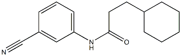 N-(3-cyanophenyl)-3-cyclohexylpropanamide Struktur