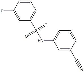 N-(3-cyanophenyl)-3-fluorobenzenesulfonamide Struktur