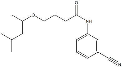 N-(3-cyanophenyl)-4-[(4-methylpentan-2-yl)oxy]butanamide Struktur