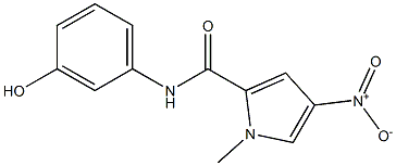 N-(3-hydroxyphenyl)-1-methyl-4-nitro-1H-pyrrole-2-carboxamide Struktur