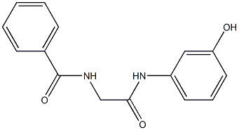 N-(3-hydroxyphenyl)-2-(phenylformamido)acetamide Struktur