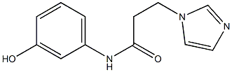 N-(3-hydroxyphenyl)-3-(1H-imidazol-1-yl)propanamide Struktur