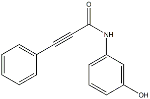 N-(3-hydroxyphenyl)-3-phenylprop-2-ynamide Struktur