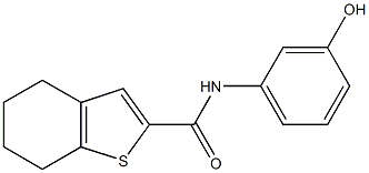 N-(3-hydroxyphenyl)-4,5,6,7-tetrahydro-1-benzothiophene-2-carboxamide Struktur