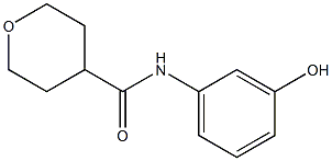 N-(3-hydroxyphenyl)oxane-4-carboxamide Struktur