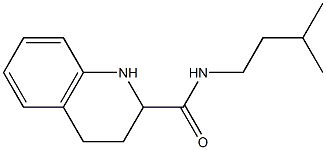 N-(3-methylbutyl)-1,2,3,4-tetrahydroquinoline-2-carboxamide Struktur