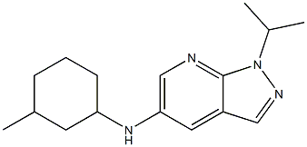 N-(3-methylcyclohexyl)-1-(propan-2-yl)-1H-pyrazolo[3,4-b]pyridin-5-amine Struktur