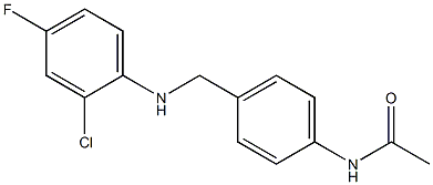 N-(4-{[(2-chloro-4-fluorophenyl)amino]methyl}phenyl)acetamide Struktur