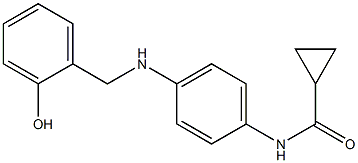 N-(4-{[(2-hydroxyphenyl)methyl]amino}phenyl)cyclopropanecarboxamide Struktur