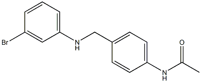 N-(4-{[(3-bromophenyl)amino]methyl}phenyl)acetamide Struktur