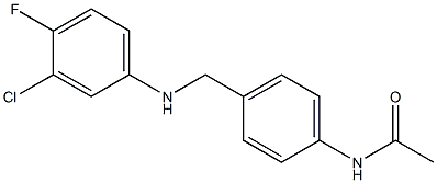 N-(4-{[(3-chloro-4-fluorophenyl)amino]methyl}phenyl)acetamide Struktur