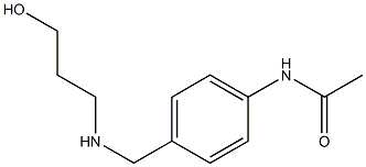 N-(4-{[(3-hydroxypropyl)amino]methyl}phenyl)acetamide Struktur