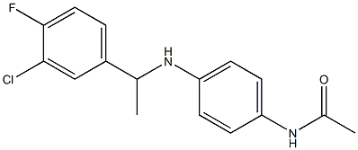 N-(4-{[1-(3-chloro-4-fluorophenyl)ethyl]amino}phenyl)acetamide Struktur