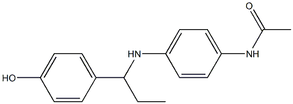 N-(4-{[1-(4-hydroxyphenyl)propyl]amino}phenyl)acetamide Struktur