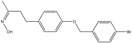 N-(4-{4-[(4-bromophenyl)methoxy]phenyl}butan-2-ylidene)hydroxylamine Struktur