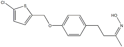 N-(4-{4-[(5-chlorothiophen-2-yl)methoxy]phenyl}butan-2-ylidene)hydroxylamine Struktur