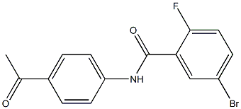 N-(4-acetylphenyl)-5-bromo-2-fluorobenzamide Struktur