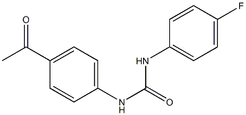 N-(4-acetylphenyl)-N'-(4-fluorophenyl)urea Struktur