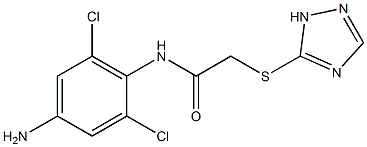 N-(4-amino-2,6-dichlorophenyl)-2-(1H-1,2,4-triazol-5-ylsulfanyl)acetamide Struktur