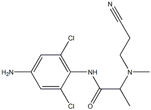 N-(4-amino-2,6-dichlorophenyl)-2-[(2-cyanoethyl)(methyl)amino]propanamide Struktur