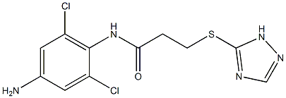 N-(4-amino-2,6-dichlorophenyl)-3-(1H-1,2,4-triazol-5-ylsulfanyl)propanamide Struktur