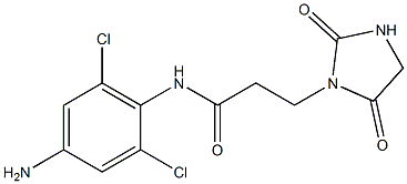 N-(4-amino-2,6-dichlorophenyl)-3-(2,5-dioxoimidazolidin-1-yl)propanamide Struktur