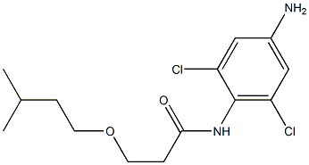 N-(4-amino-2,6-dichlorophenyl)-3-(3-methylbutoxy)propanamide Struktur