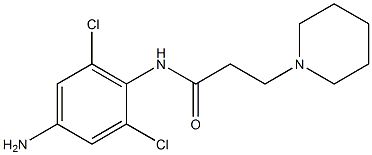 N-(4-amino-2,6-dichlorophenyl)-3-(piperidin-1-yl)propanamide Struktur