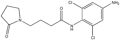 N-(4-amino-2,6-dichlorophenyl)-4-(2-oxopyrrolidin-1-yl)butanamide Struktur