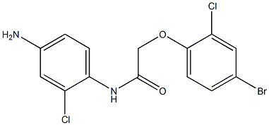 N-(4-amino-2-chlorophenyl)-2-(4-bromo-2-chlorophenoxy)acetamide Struktur