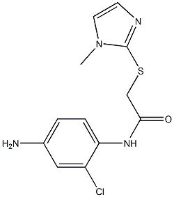 N-(4-amino-2-chlorophenyl)-2-[(1-methyl-1H-imidazol-2-yl)sulfanyl]acetamide Struktur